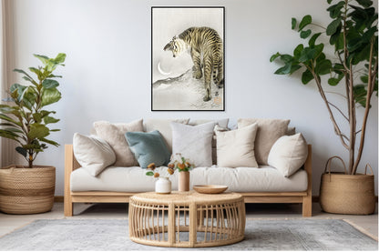 Plakat  Roaring Tiger, Koson Japoński Vintage do Salonu