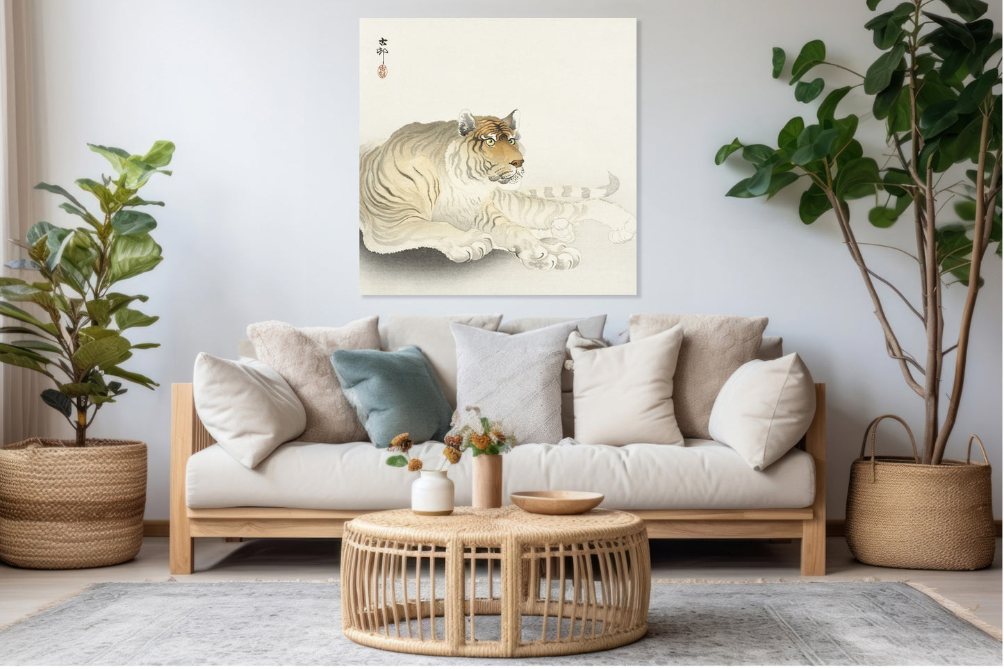 Obraz  Tiger, Koson Japoński Vintage do Salonu