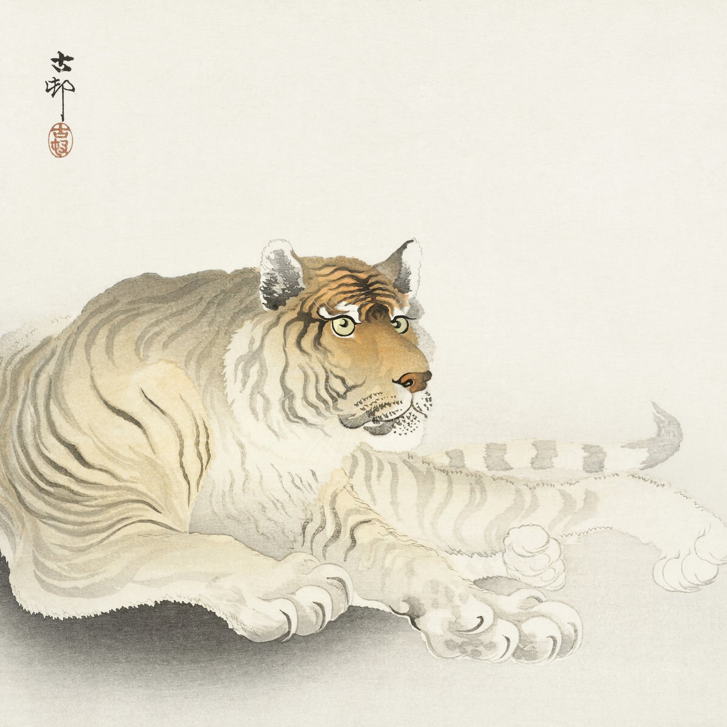 Plakat  Tiger, Koson Japoński Vintage do Salonu