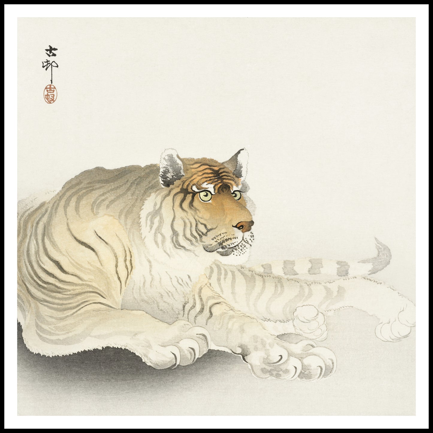 Plakat  Tiger, Koson Japoński Vintage do Salonu