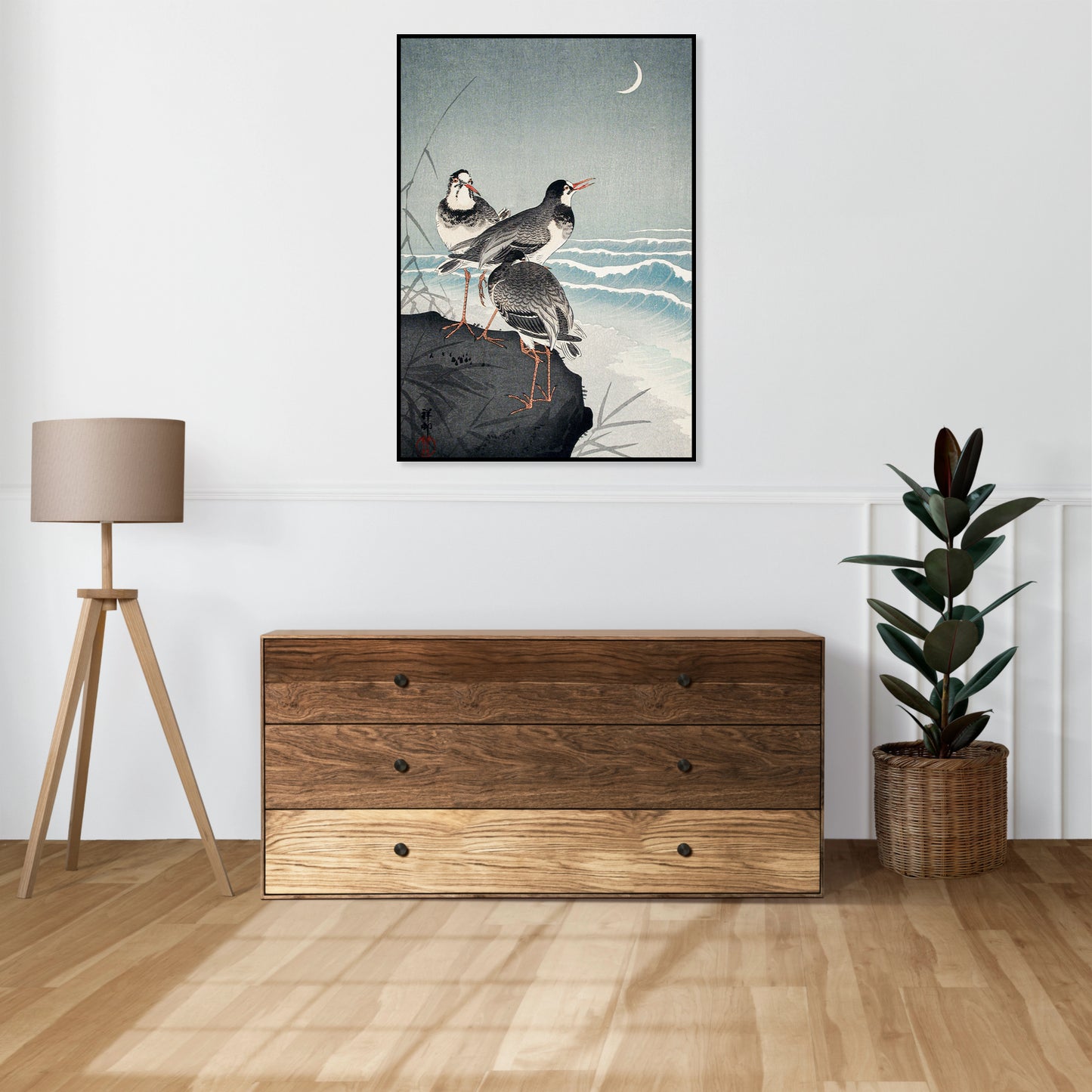 Plakat  Snipes at the Shore, Koson Japoński Vintage do Salonu