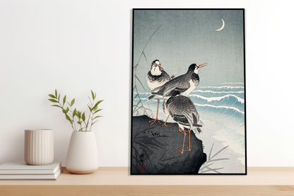 Plakat  Snipes at the Shore, Koson Japoński Vintage do Salonu