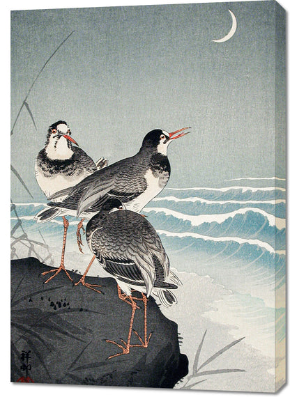 Obraz  Snipes at the Shore, Koson Japoński Vintage do Salonu
