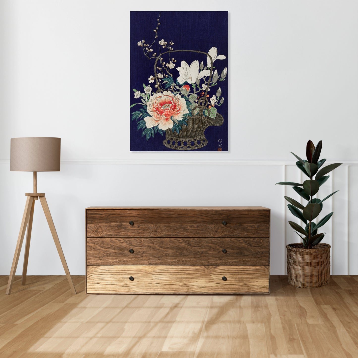 Obraz  Bamboo Flower Basket, Koson Japoński Vintage do Salonu