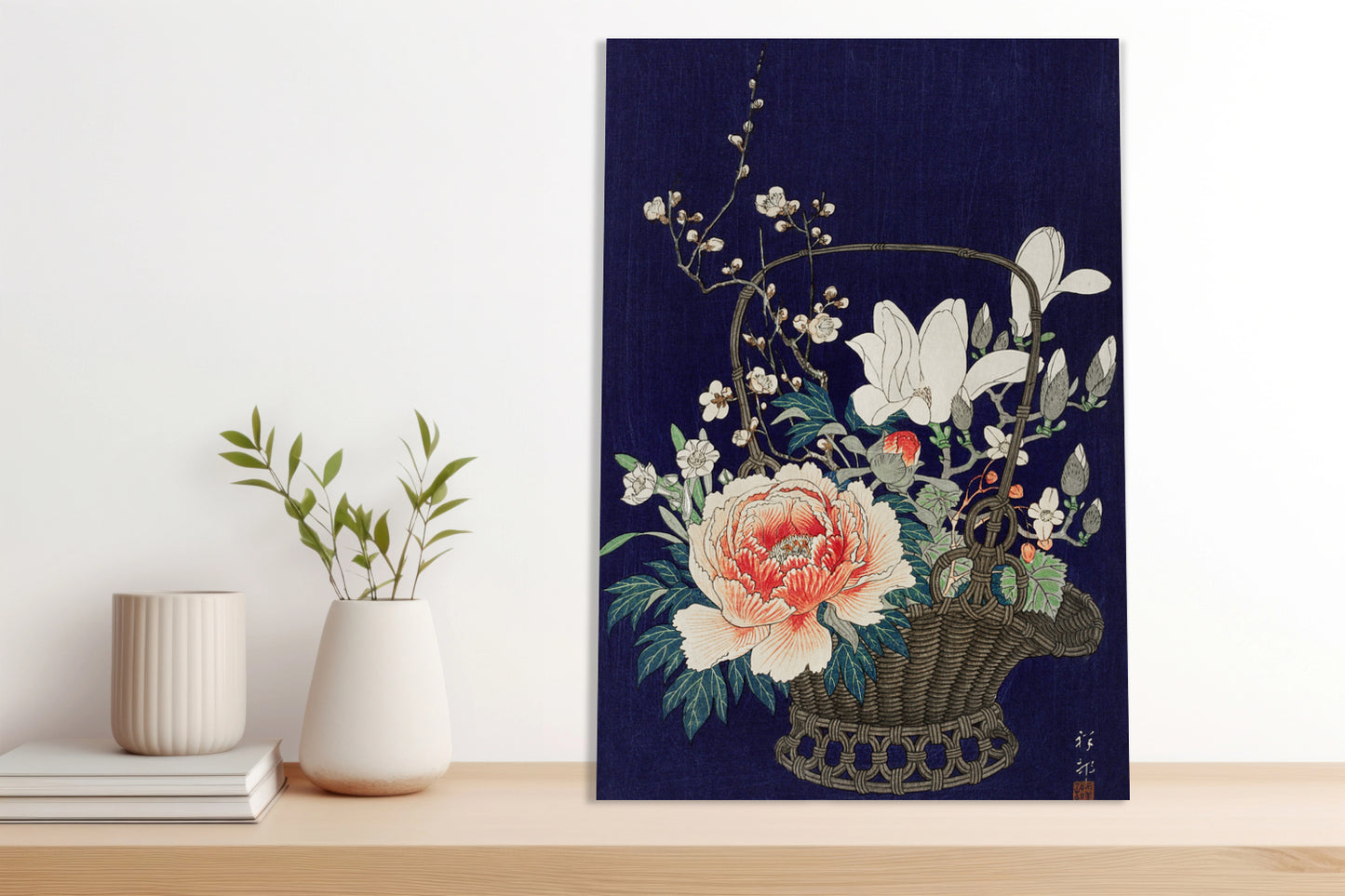 Obraz  Bamboo Flower Basket, Koson Japoński Vintage do Salonu