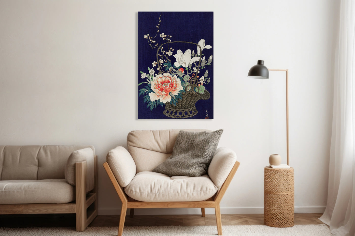 Obraz  Bamboo Flower Basket, Koson Japoński Vintage do Salonu