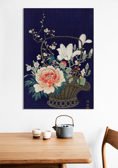 Obraz  Bamboo Flower Basket, Koson Japoński Vintage do Salonu