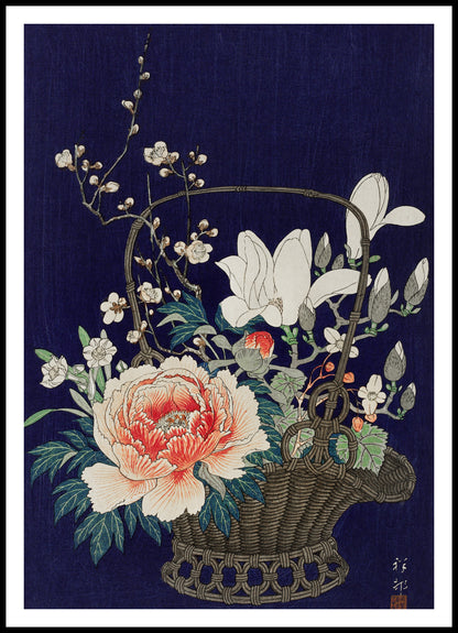 Plakat  Bamboo Flower Basket, Koson Japoński Vintage do Salonu
