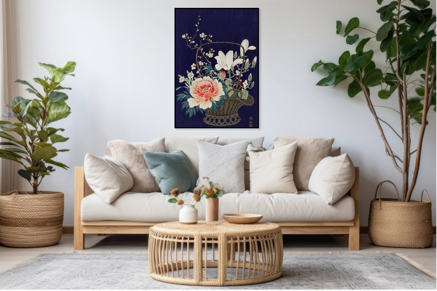Plakat  Bamboo Flower Basket, Koson Japoński Vintage do Salonu