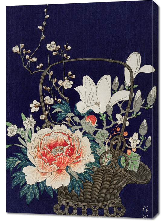 Obraz  Bamboo Flower Basket, Koson Japoński Vintage do Salonu
