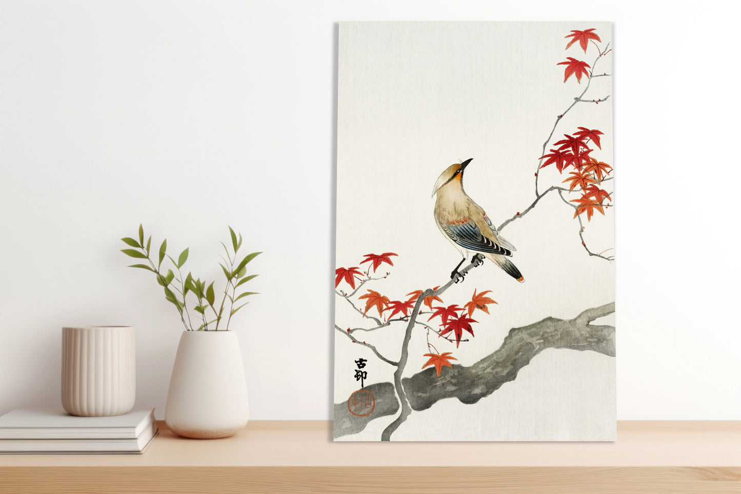Obraz  Japanese Plague Bird on Maple, Koson Vintage do Salonu