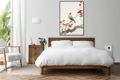 Plakat  Japanese Plague Bird on Maple, Koson Vintage do Salonu