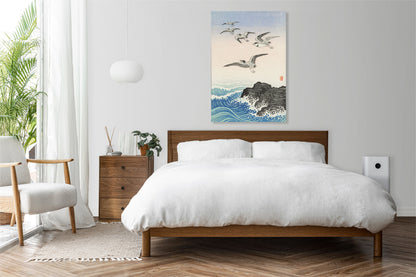 Obraz  Five Seagulls 2, Koson Japoński Vintage do Salonu