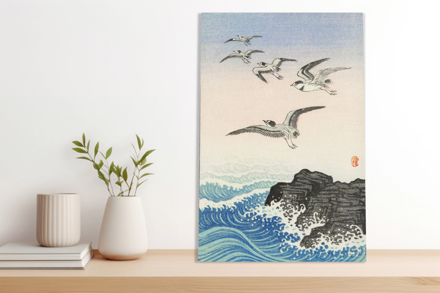 Obraz  Five Seagulls 2, Koson Japoński Vintage do Salonu