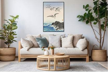 Plakat  Five Seagulls 2, Koson Japoński Vintage do Salonu