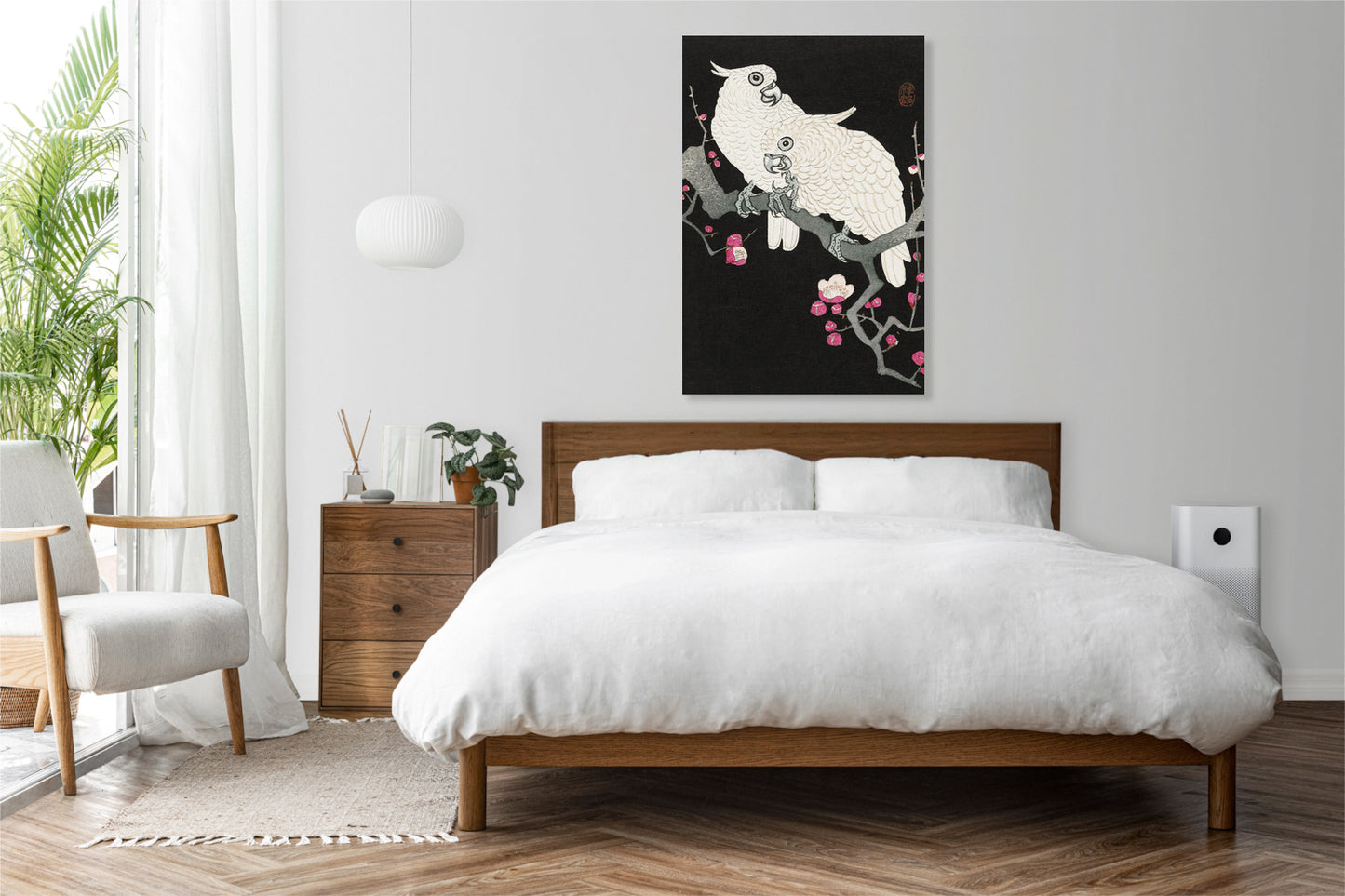 Obraz  Two Cockatoo, Koson Japoński Vintage do Salonu
