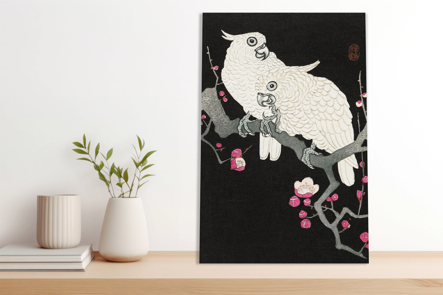 Obraz  Two Cockatoo, Koson Japoński Vintage do Salonu