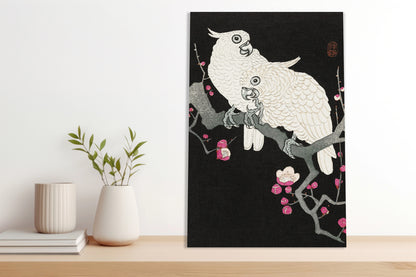 Obraz  Two Cockatoo, Koson Japoński Vintage do Salonu