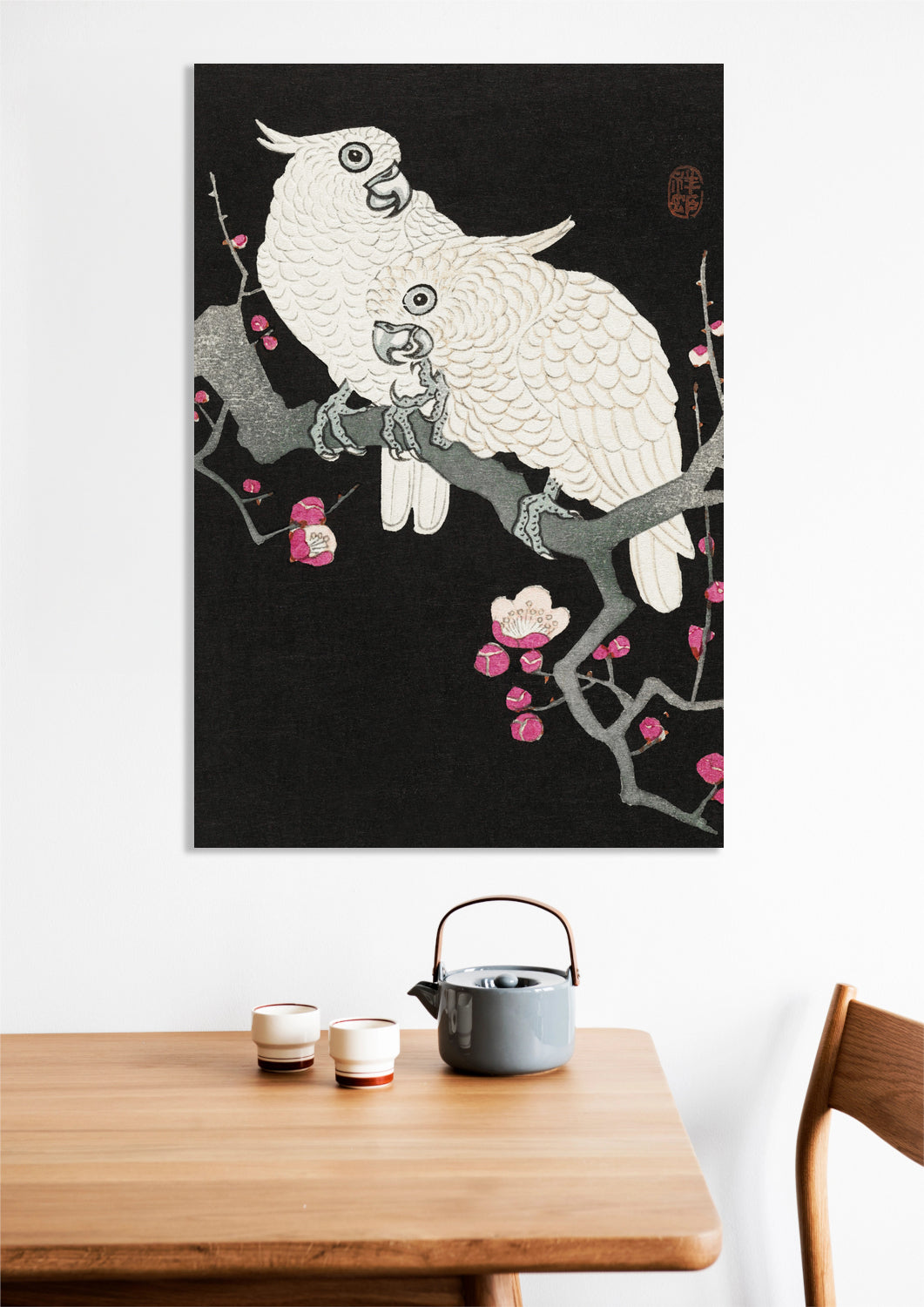 Obraz  Two Cockatoo, Koson Japoński Vintage do Salonu