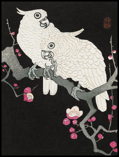 Plakat  Two Cockatoo, Koson Japoński Vintage do Salonu