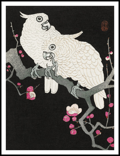 Plakat  Two Cockatoo, Koson Japoński Vintage do Salonu