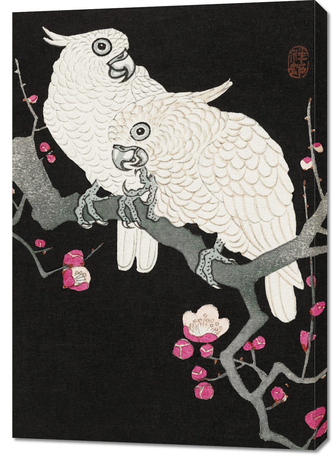 Obraz  Two Cockatoo, Koson Japoński Vintage do Salonu