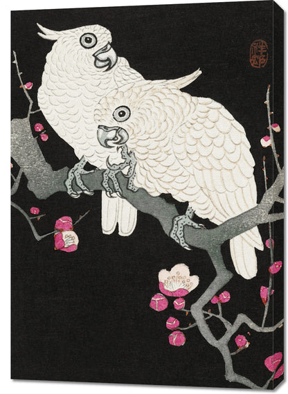 Obraz  Two Cockatoo, Koson Japoński Vintage do Salonu