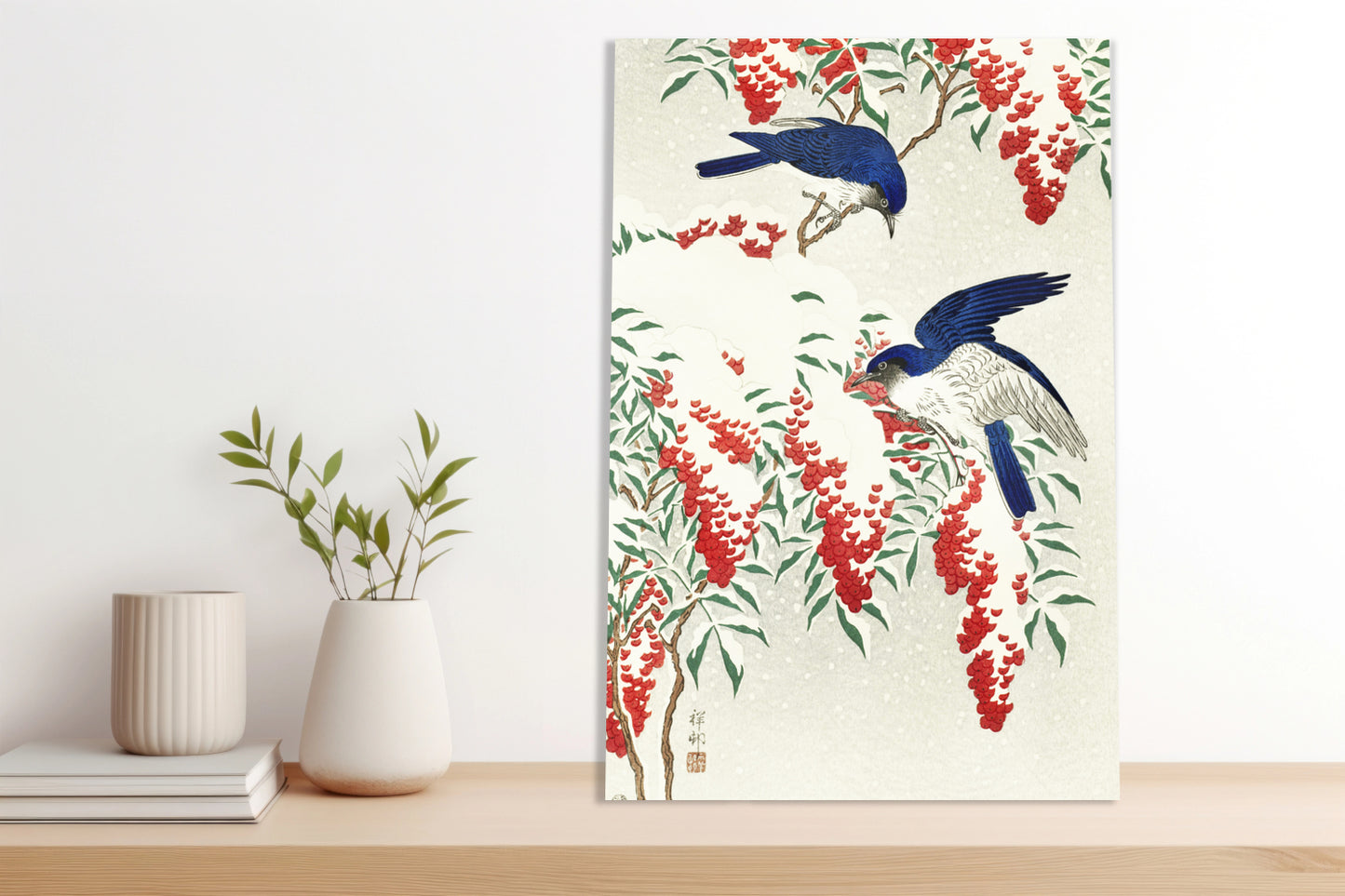 Obraz  Flycatchers, Koson Japoński Vintage do Salonu