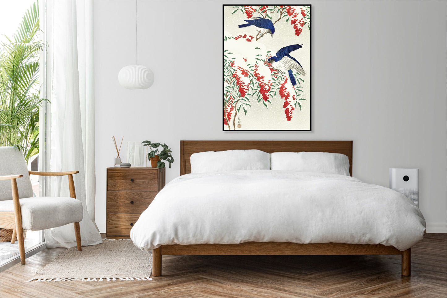Plakat  Flycatchers, Koson Japoński Vintage do Salonu