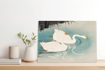 Obraz  Geese amid Reeds, Koson Japoński Vintage do Salonu