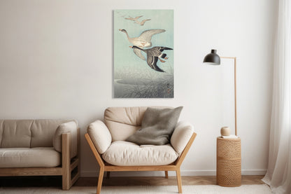 Obraz  Great Geese in Flight, Koson Japoński Vintage do Salonu