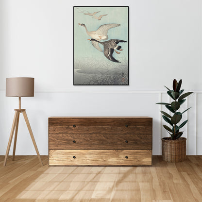 Plakat  Great Geese in Flight, Koson Japoński Vintage do Salonu