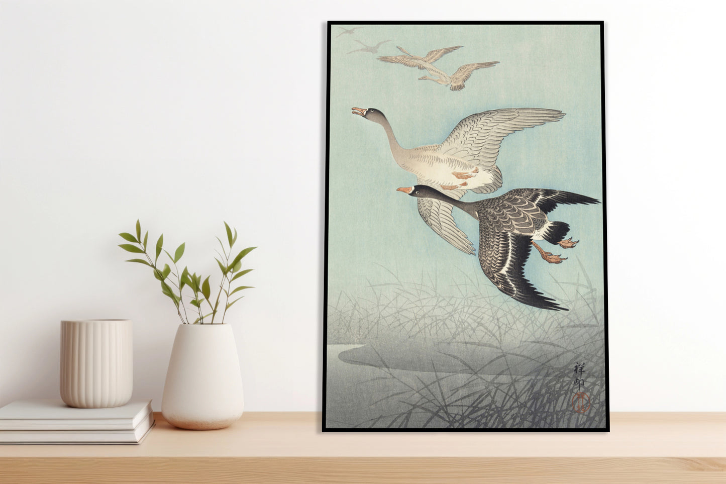 Plakat  Great Geese in Flight, Koson Japoński Vintage do Salonu