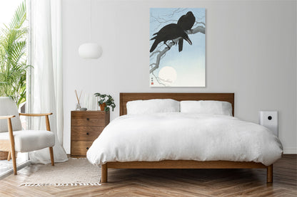 Obraz  Two Crows on a Branch, Koson Japoński Vintage od Salonu