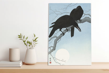 Obraz  Two Crows on a Branch, Koson Japoński Vintage od Salonu