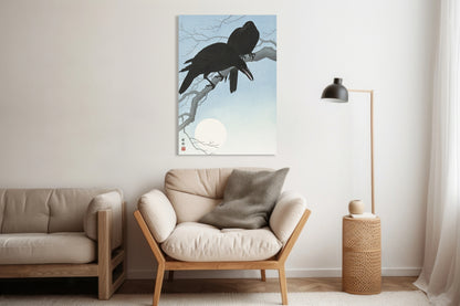 Obraz  Two Crows on a Branch, Koson Japoński Vintage od Salonu
