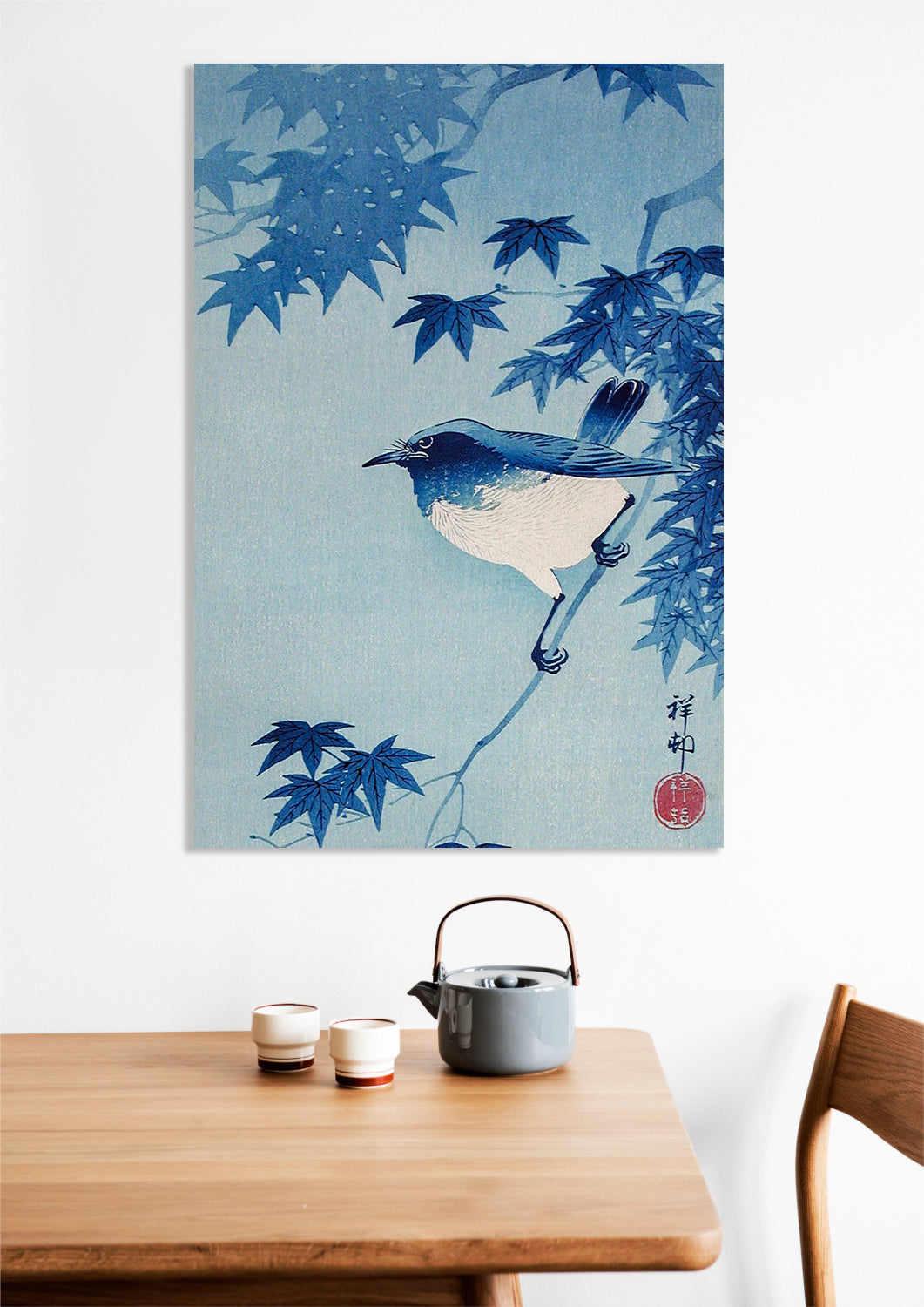 Obraz  Robin on a Maple Branch, Koson Japoński Vintage do Salonu