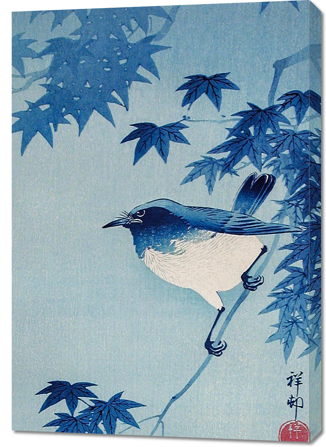Obraz  Robin on a Maple Branch, Koson Japoński Vintage do Salonu