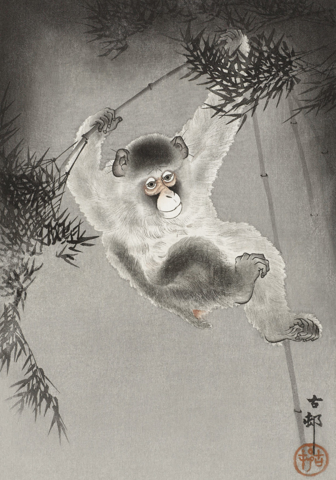 Plakat  Monkey, Koson Japoński Vintage do Salonu