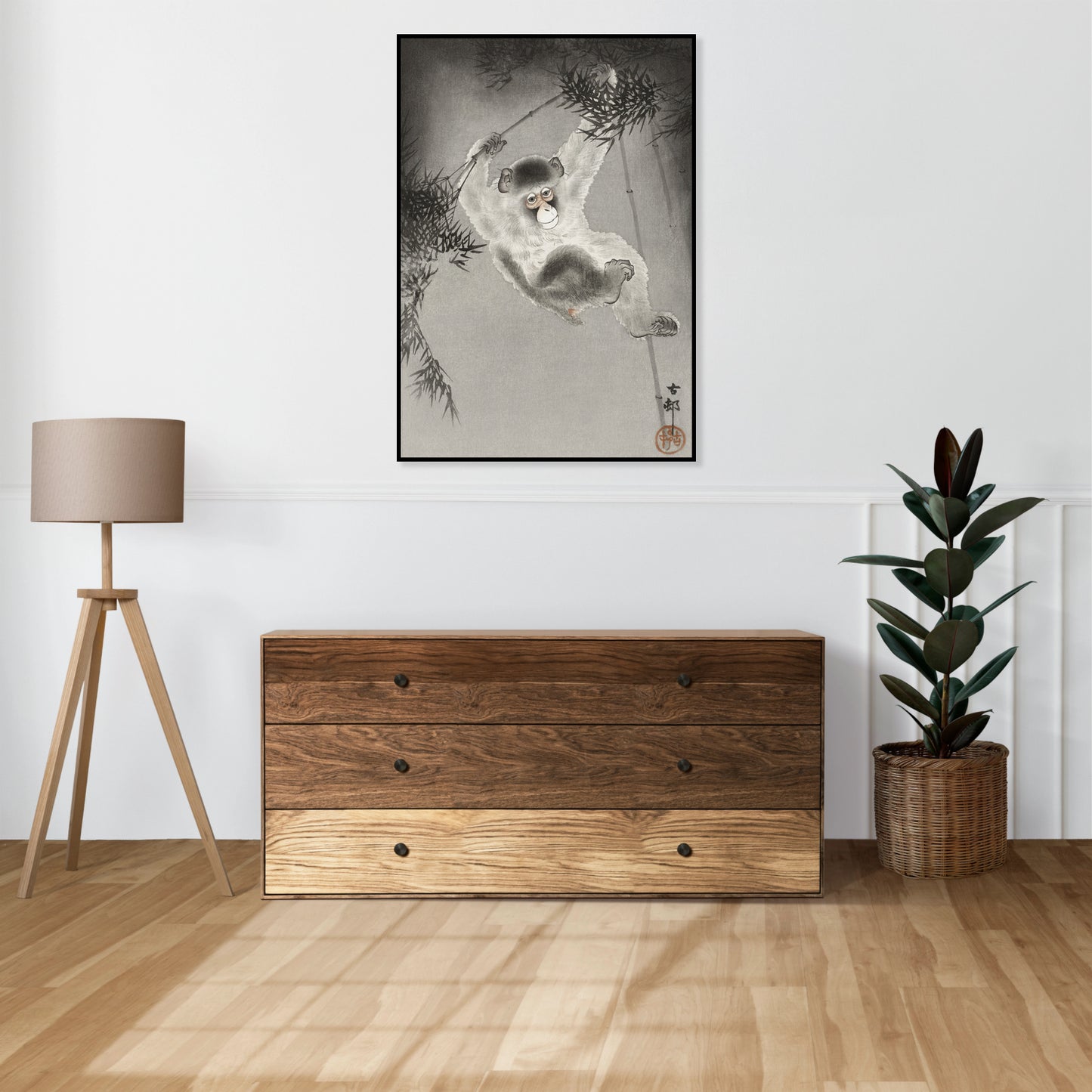 Plakat  Monkey, Koson Japoński Vintage do Salonu