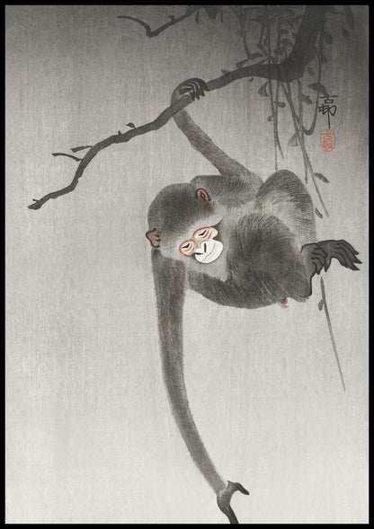 Plakat  Monkey 2, Koson Japoński Vintage do Salonu