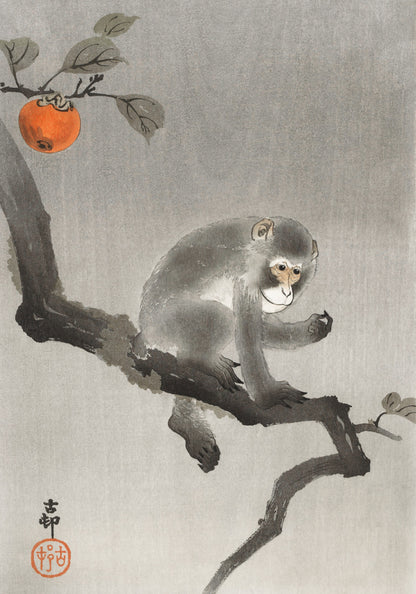 Plakat  Monkey 3, Koson Japoński Vintage do Salonu