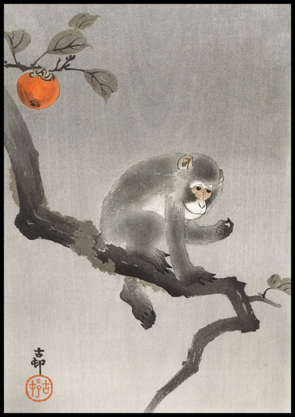 Plakat  Monkey 3, Koson Japoński Vintage do Salonu