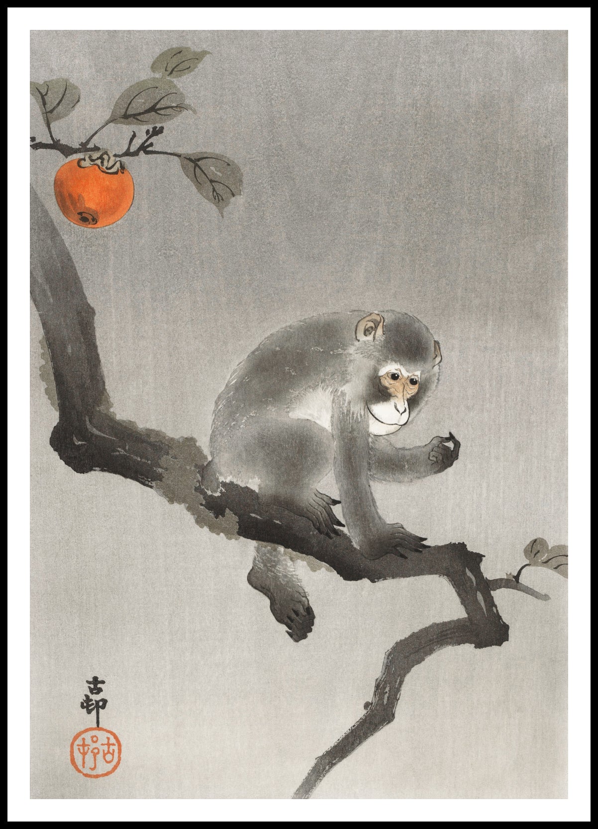 Plakat  Monkey 3, Koson Japoński Vintage do Salonu