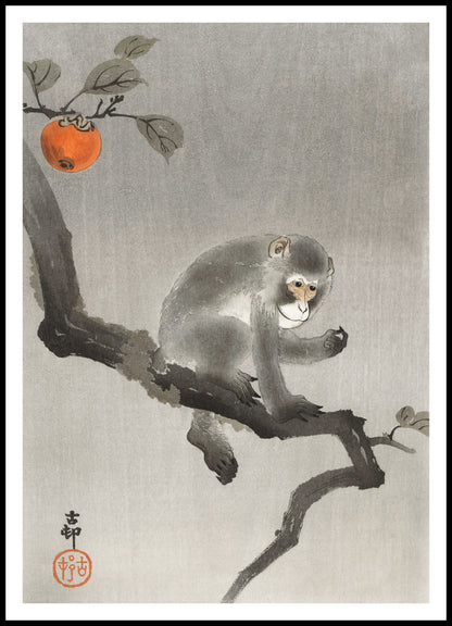 Plakat  Monkey 3, Koson Japoński Vintage do Salonu