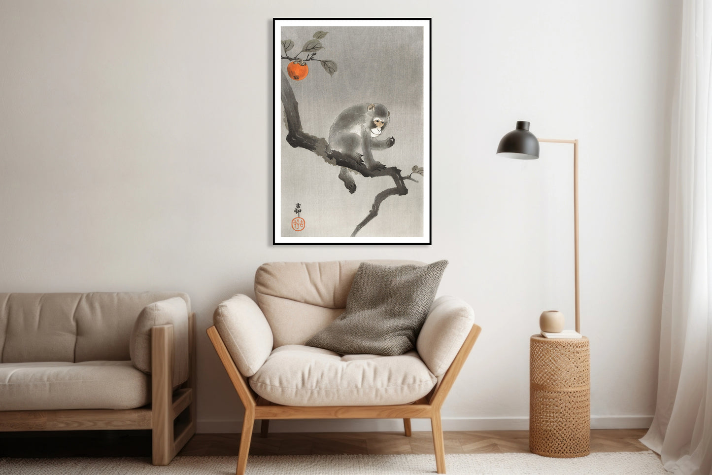 Plakat  Monkey 3, Koson Japoński Vintage do Salonu
