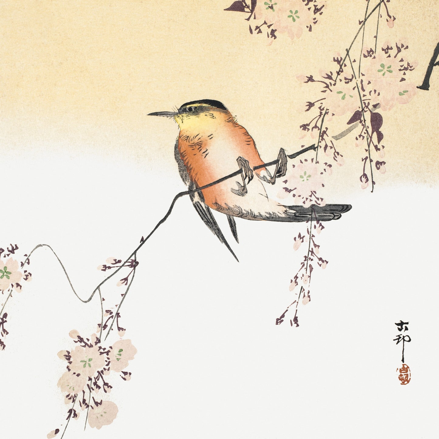 Plakat  Songbird, Koson Japoński Vintage do Salonu