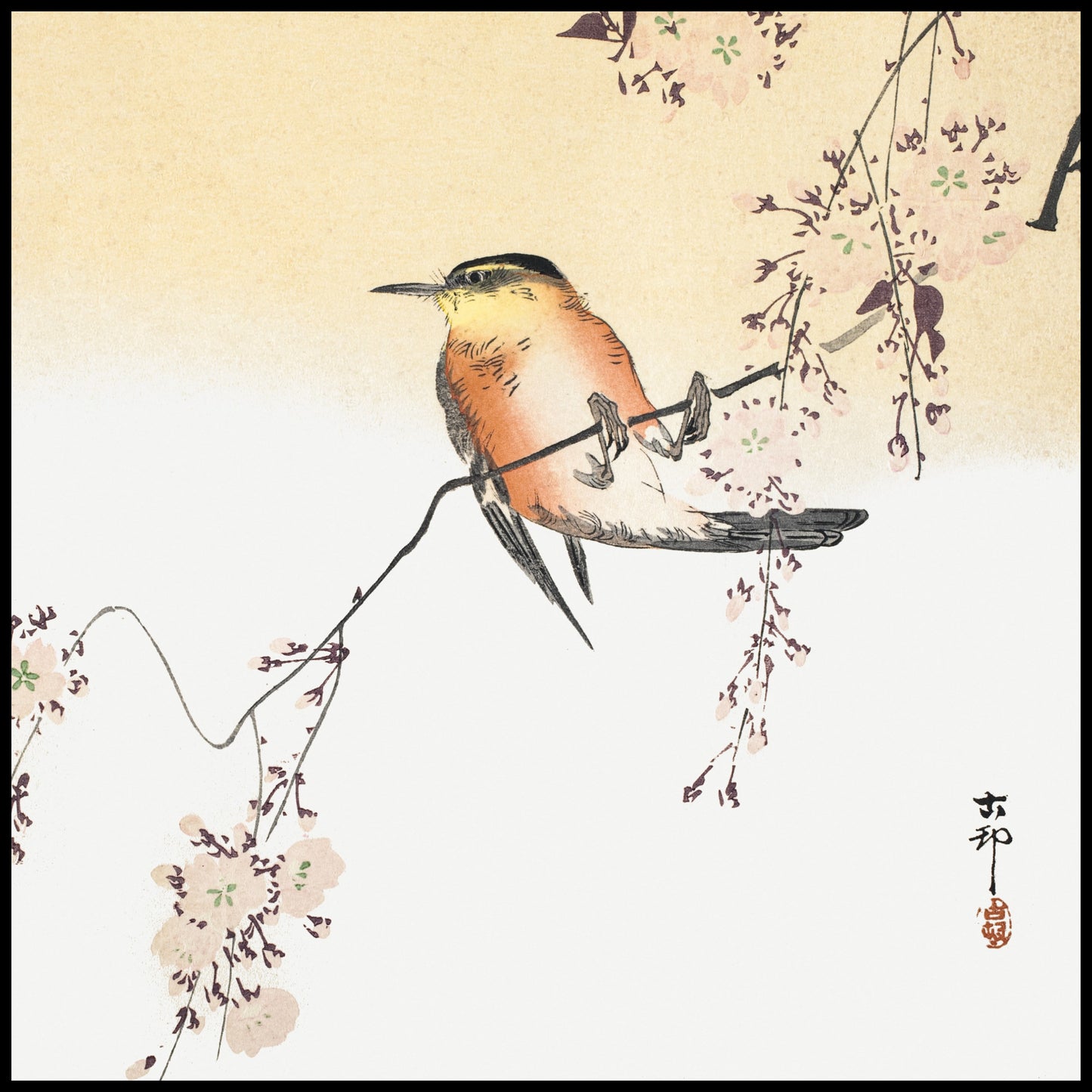 Plakat  Songbird, Koson Japoński Vintage do Salonu