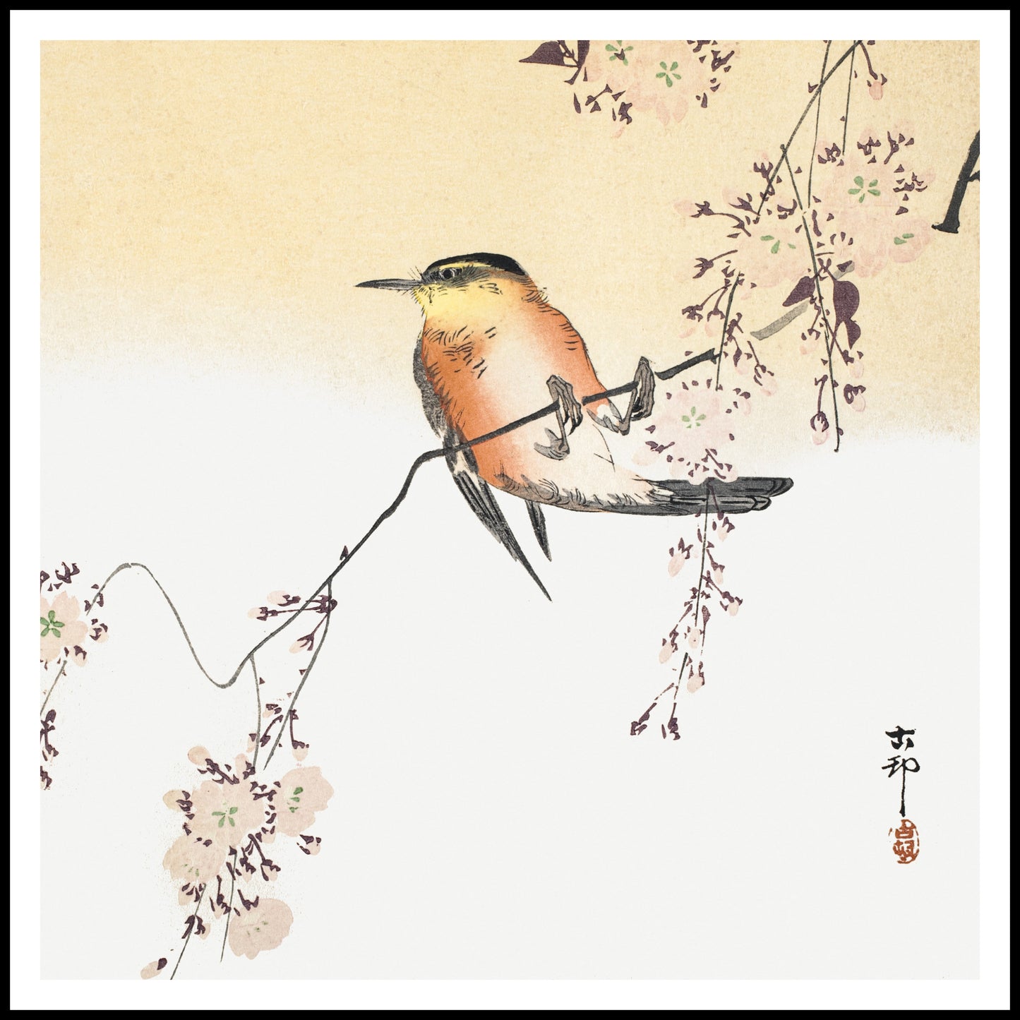 Plakat  Songbird, Koson Japoński Vintage do Salonu