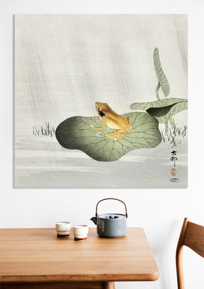 Obraz  Frog on Lotus Leaf, Koson Japoński Vintage do Salonu